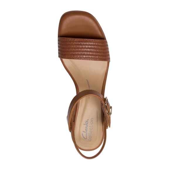 Clarks Women's Jaylan Ray Buckles Leather Sandals Tan Size 11 - Picture 5 of 6
